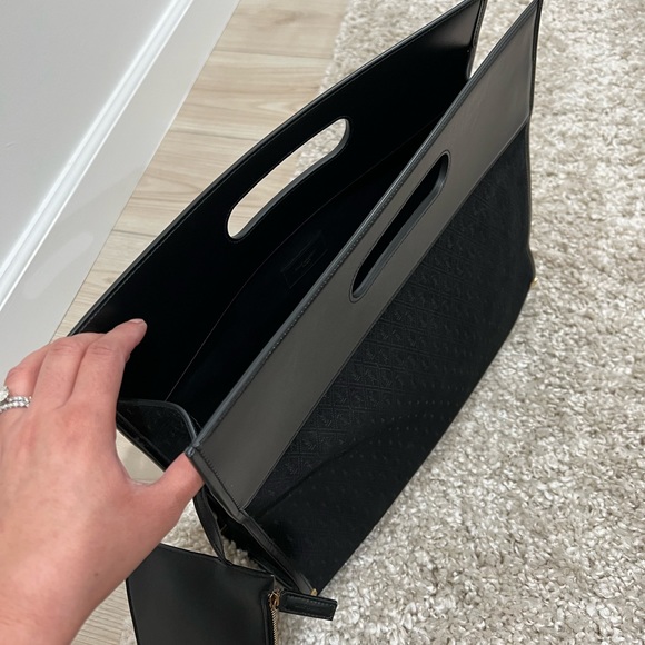 Saint Laurent Monogram King Palm Black Suede - Picture 8 of 9